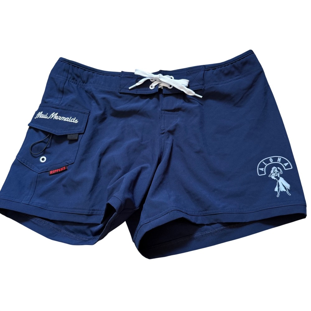 Maui Rippers NAVY 5" CLASSIC BOARDSHORT Surfing Short Beachcore Athleisure - Picture 4 of 11